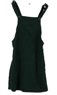 Dámské tmavozelené manšestrové laclové šaty Shein 