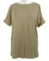 Dámské béžové třpytivé tričko MNG 