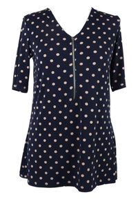 Dámská tmavomodrá puntíkovaná halenka Nina Leonard 