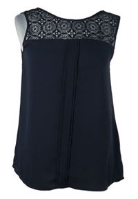 Dámská tmavomodrá halenka s krajkou Only 