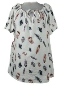 Dámská bílá halenka s peříčky 