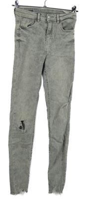 Dámské šedé skinny rifle s prošoupáním Tally Weijl 