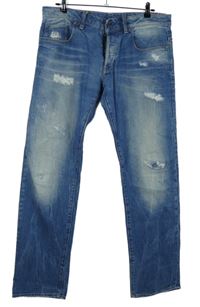 Pánské modré šisované rifle s prošoupáním G-star RAW