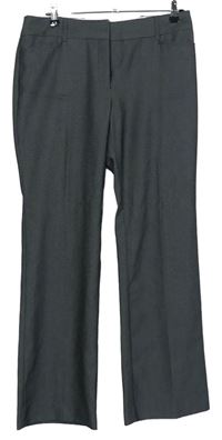Dámské šedo-črné vzorované společenské kalhoty s puky Next 