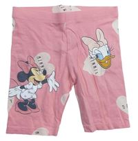 Růžové elastické kraťasy s Minnie a Daisy zn. Disney