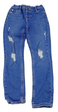 Modré slim rifle s prošoupáním River Island