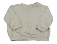 Bílo-béžová melírovaná mikina H&M