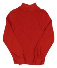 Červený žebrovaný svetr George