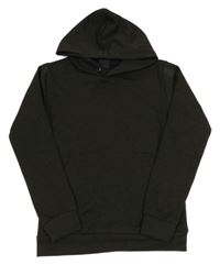 Černo-šedá melírovaná mikina s kapucí 