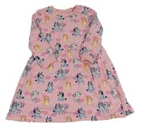 Růžové teplákové šaty s Bluey Nutmeg