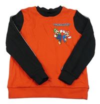 Červeno-černá mikina se Super Mario George