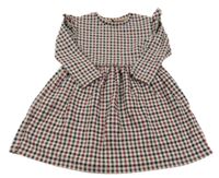 Bílo-černo-červeno-béžové kostkované teplákové šaty George