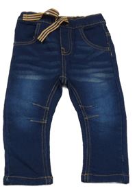 Tmavomodré teplákové rifle Ergee