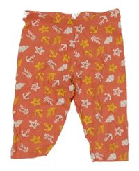 Lososové elastické kraťasy s obrázky Lupilu