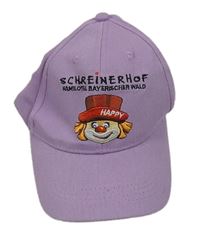 Fialová kšiltovka s klaunem