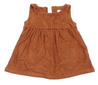 Cihlové manšestrové šaty C&A