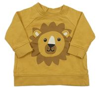 Hnědo-žlutá mikina se lvem H&M