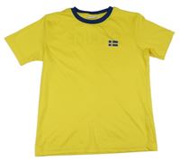 Žluto-tmavomodré sportovní tričko My wear young