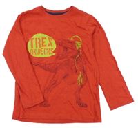 Červené triko s dinosaurem 