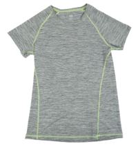 Šedo-bílé melírované sportovní tričko H&M