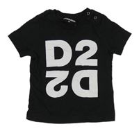 Černé tričko s logem Dsquared2