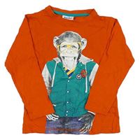 Oranžové triko se šimpanzem Topolino