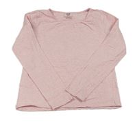 Světlerůžové melírované triko H&M