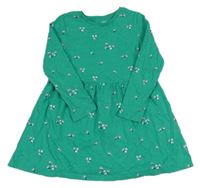 Zelené květované bavlněné šaty M&S