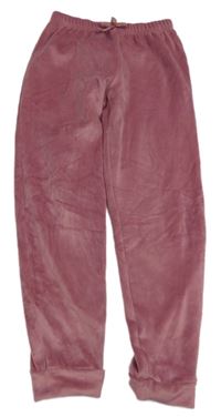 Růžové plyšové tepláky George