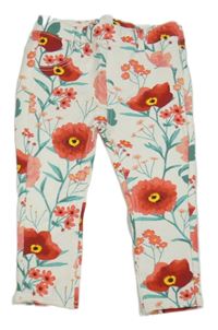 Bílé tregíny s květy H&M