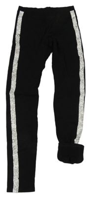 Černé silnější legíny s kamínky Calzedonia