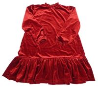 Červené sametové šaty Dunnes