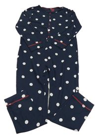 Tmavomodrý puntíkatý overal Tchibo