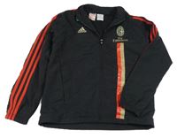 Černá šusťáková sportovní fotbalová bunda Adidas