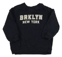 Tmavomodrá mikina s nápisem H&M