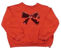 Červená mikina s překlápěcími flitry H&M