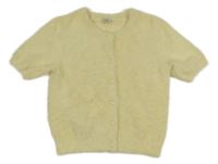 Vanilkové propínací chlupaté svetrové tričko Pimkie