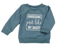 Modrá lehká mikina s nápisem 