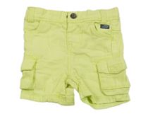 Limetkové riflové kraťasy s kapsami 