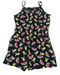 Tmavomodrý kraťasový overal s melouny Name it