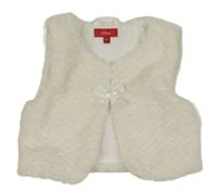 Smetanová kožešinová podšitá vesta S. Oliver