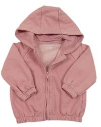 Růžová propínací mikina s kapucí Primark