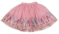 Růžová tylová sukně s Minnie a třpytivým pasem Disney