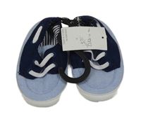 Nové - Světle-tmavomodré textilní capáčky Matalan vel. 20