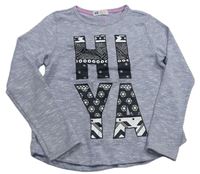Šedý svetr s nápisem H&M