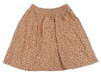 Starorůžová bavlněná sukně se vzorem zn. H&M