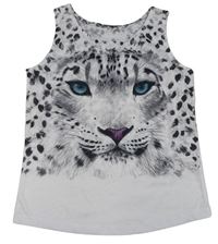 Bílo-šedý top s leopardem C&A