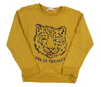 Okrová mikina s leopardem M&S