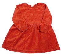 Červené sametové šaty H&M