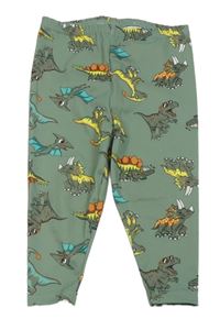 Khaki legíny s dinosaury Shein
